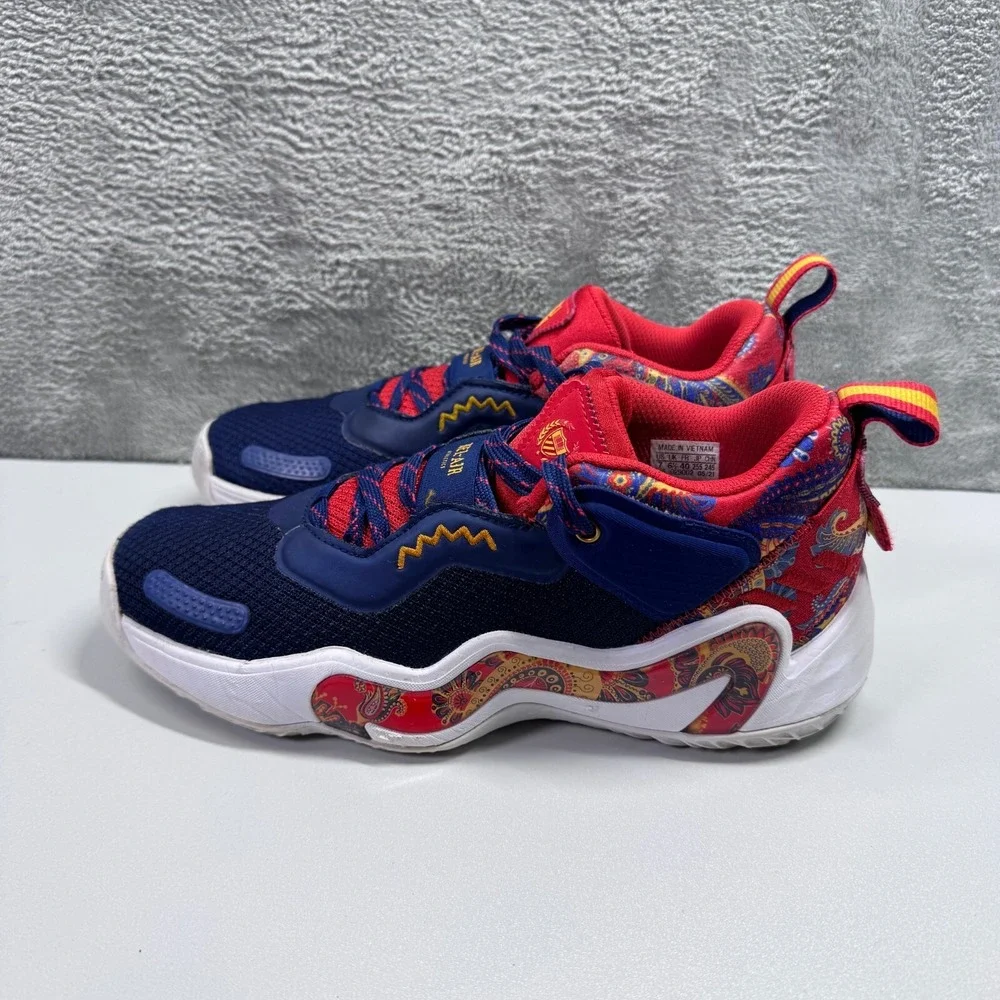 Adidas DON Issue 3 J Bel-Air Dark Blue Red Youth Sneakers GZ5513 Mens 7